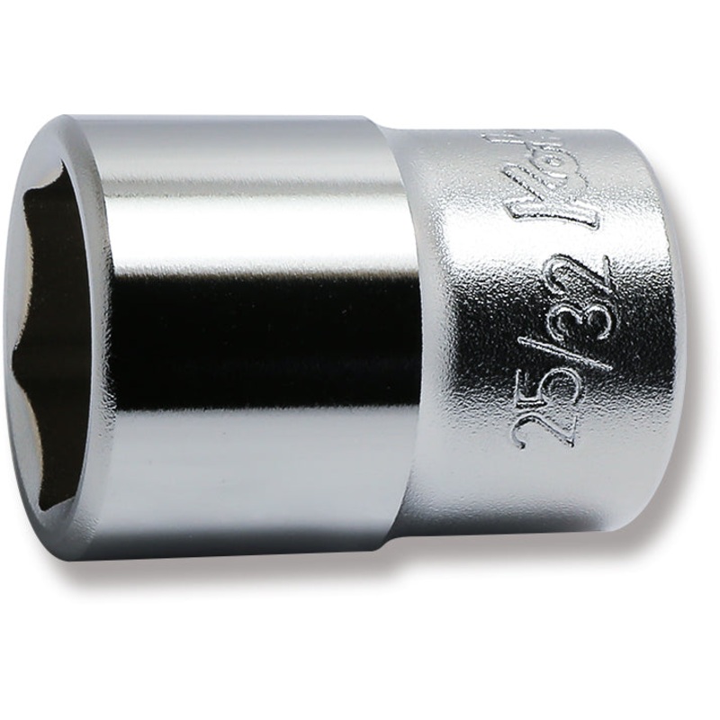 1/2 Sq. Dr. Chrome SAE 6 Point Socket  25/32"