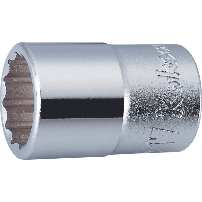 1/2 Sq. Dr. Chrome Metric 12 Point Socket  15mm