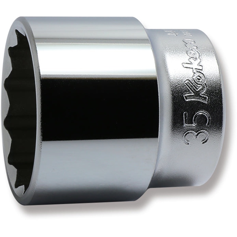 1/2 Sq. Dr. Chrome Metric 12 Point Socket  35mm