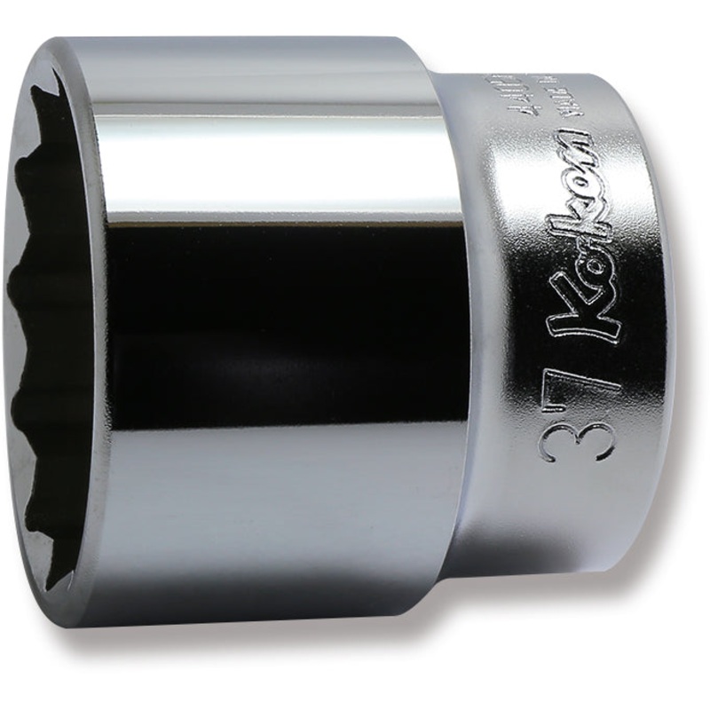 1/2 Sq. Dr. Chrome Metric 12 Point Socket  37mm