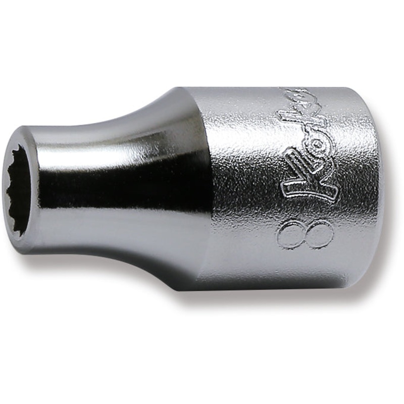 1/2 Sq. Dr. Chrome Metric 12 Point Socket  8mm