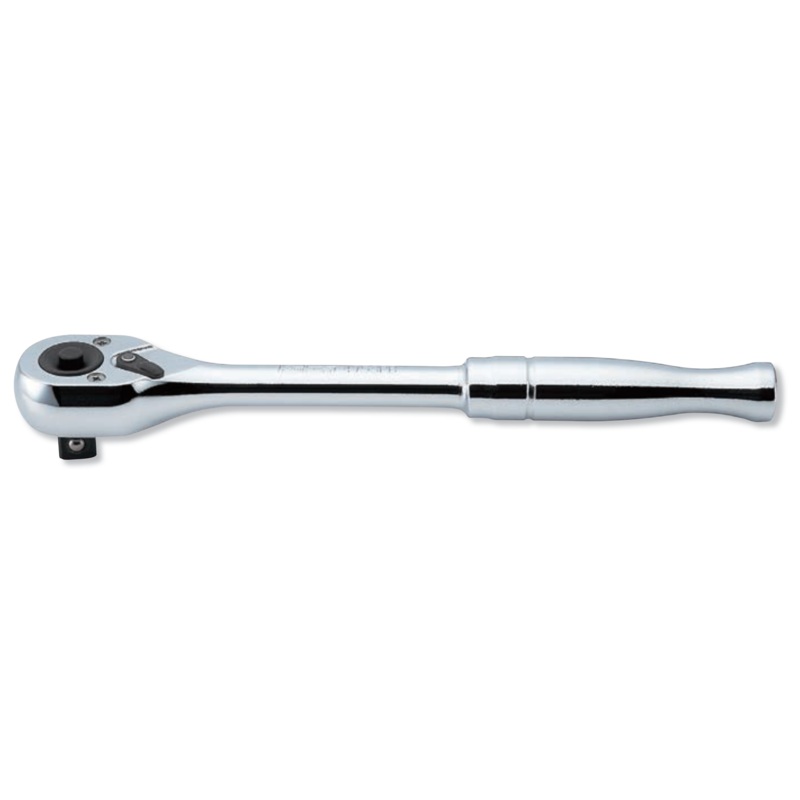 1/2 Sq. Dr. Ratchet Handle  24 teeth  Length 250mm Push Button Polished Handle
