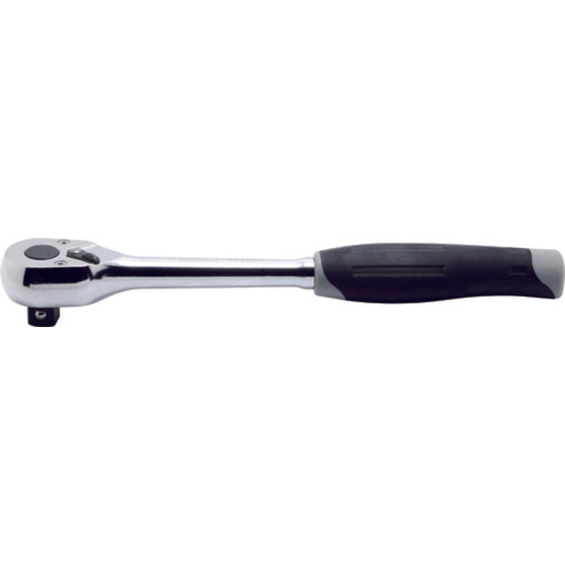 1/2 Sq. Dr. Ratchet Handle  30 teeth  Length 250mm Push Button Plastic Handle