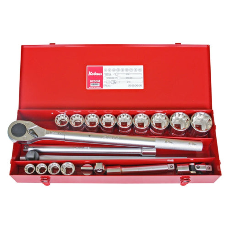 3/4 Sq. Dr. Socket Set   12 point   20 pieces