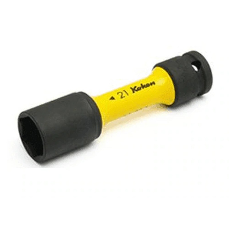 1/2 Sq. Dr. Wheel Nut Socket  21mm Extra Thin walled Length 110mm Color coded Protector
