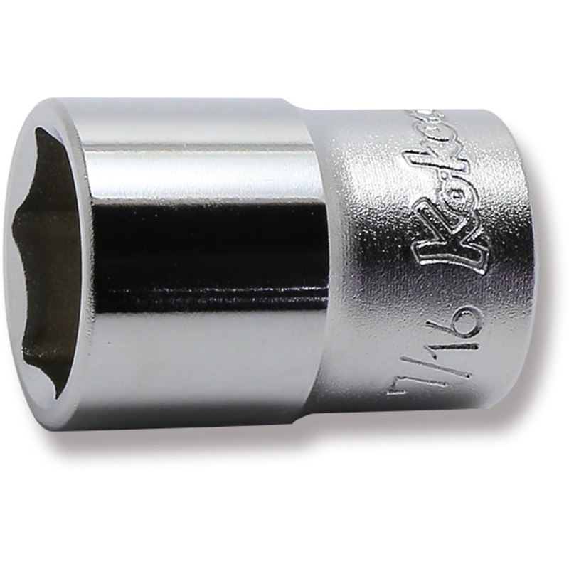1/4 Sq. Dr. 6 point chrome SAE Socket  7/16