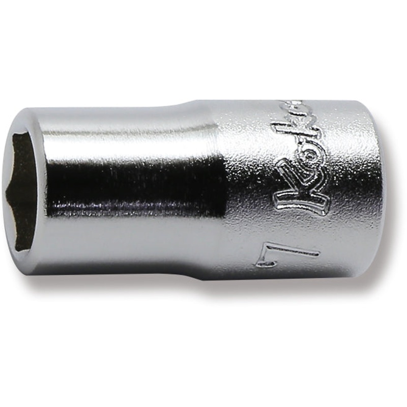 1/4 Sq. Dr. 6 point chrome Metric Socket 7mm