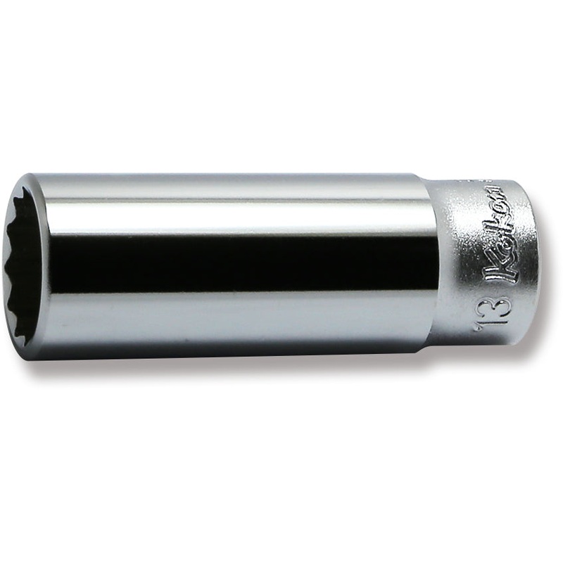 1/4 Sq. Dr. Socket  13mm 12 point Length 50mm