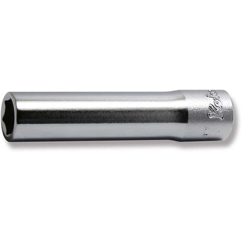 1/4 Sq. Dr. Socket  7mm 6 point Length 50mm