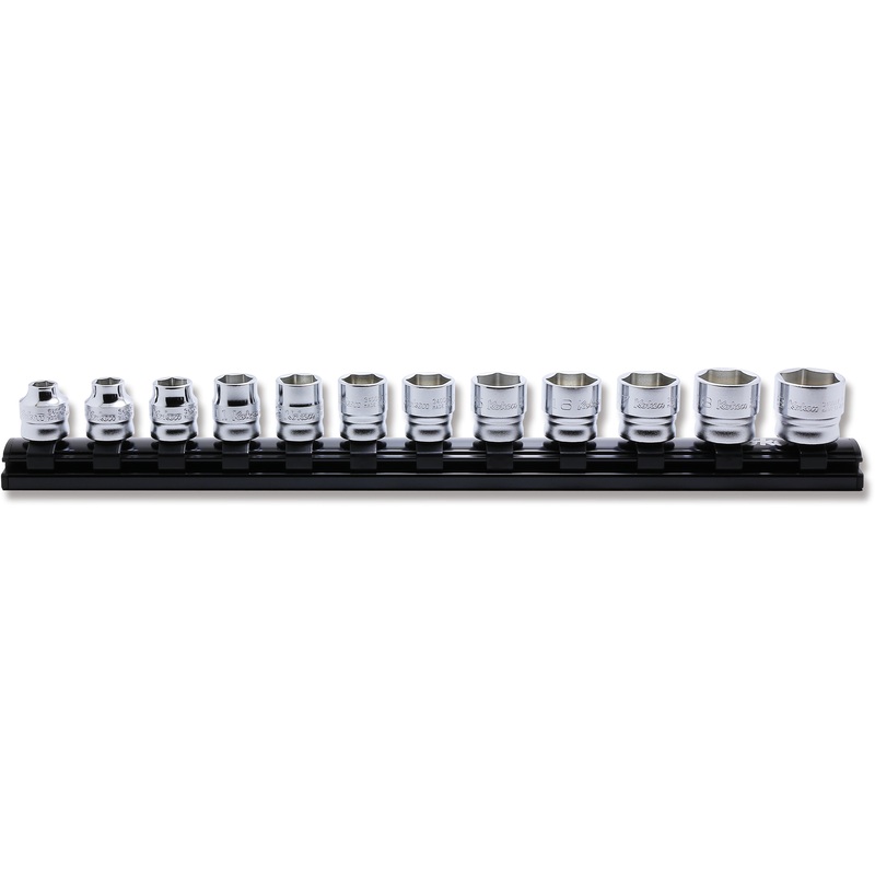 3/8 Sq. Dr. Socket set  7-19mm 6 point 300mm Z-series 12 pieces