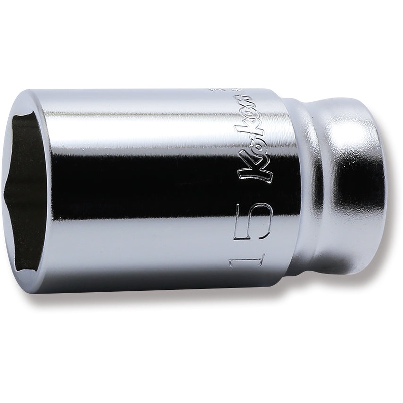 3/8 Sq. Dr. Z-series Metric Semi-Deep 6 point Chrome Socket  - 15mm