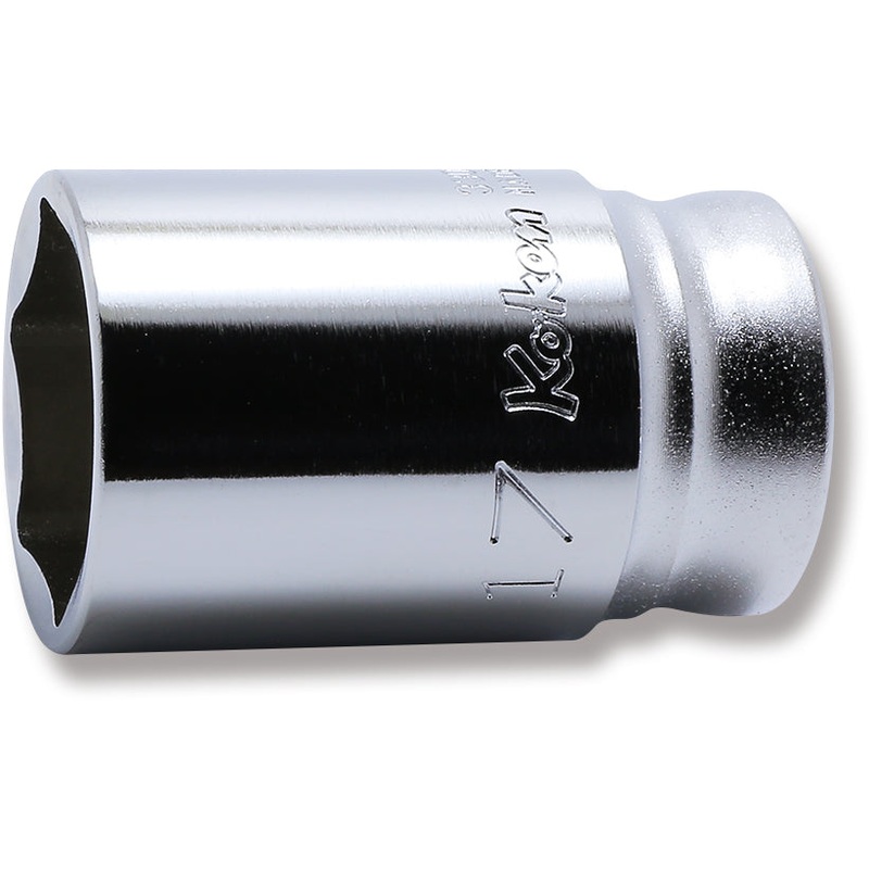 3/8 Sq. Dr. Z-series Metric Semi-Deep 6 point Chrome Socket  - 17mm