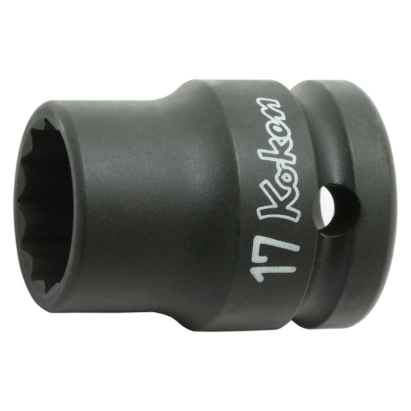 1/2 Sq. Dr. Socket  12mm 12 point Length 38mm Thin walled