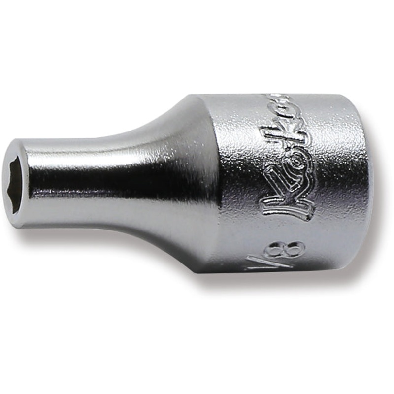 1/4 Sq. Dr. 6 point chrome SAE Socket  1/8