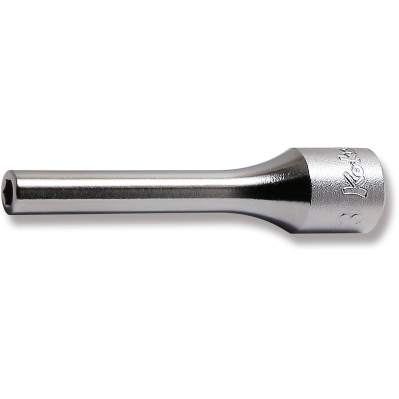 1/4 Sq. Dr. Socket  3mm 6 point Length 50mm