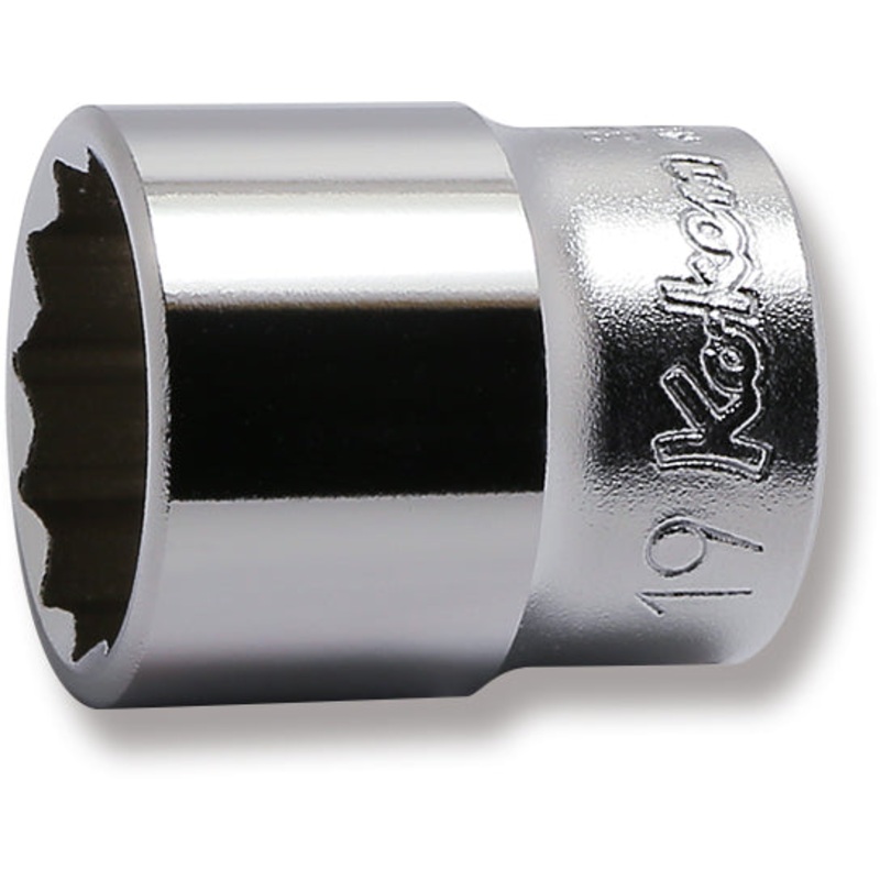 3/8 Sq. Dr. Socket  19mm 12 point Length 30mm