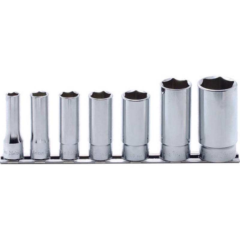 7 Piece 3/8 Sq. Dr. Whitworth 6-Point Deep SAE Socket set 1/8-1/2