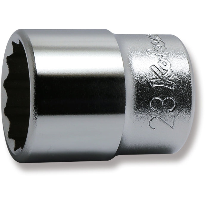 1/2 Sq. Dr. Chrome Metric 12 Point Socket  23mm