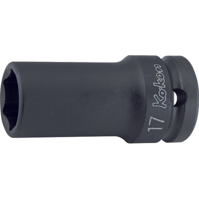 1/2 Sq. Dr. Socket  17mm 6 point Length 60mm Thin walled