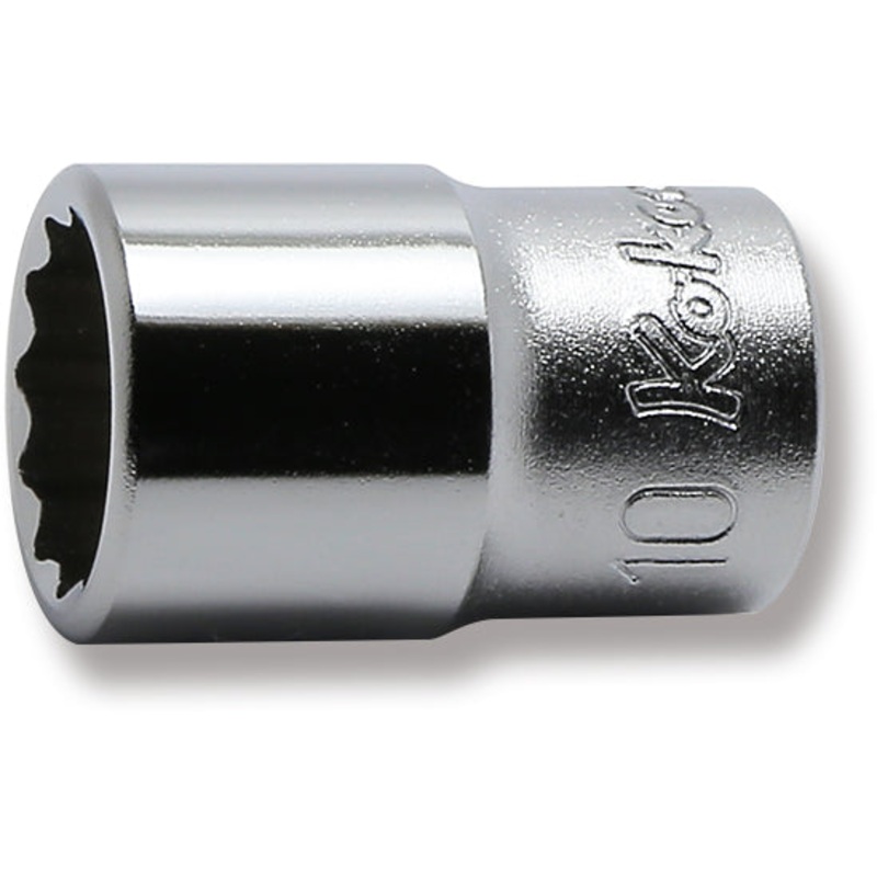 1/4 Sq. Dr. 12 Point chrome SAE Socket  10mm