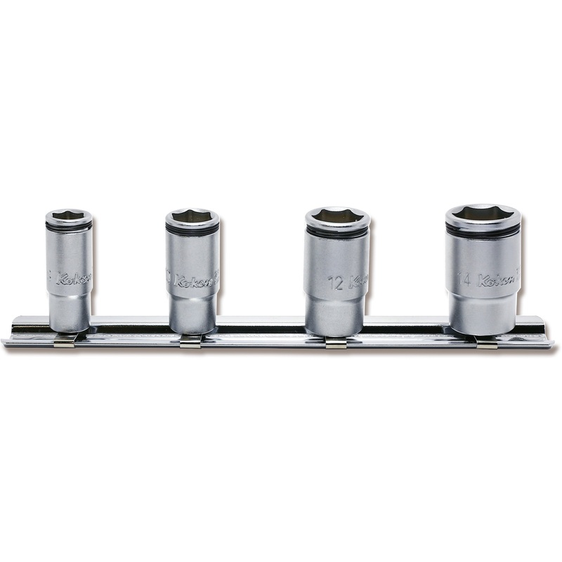 1/4 Sq. Dr. Socket set  8-14mm Nut Grip   4 pieces