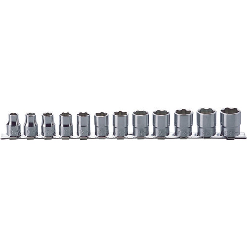 12 Piece 3/8 Sq. Dr. Surface Drive, 6 Point, Chrome, Metric Socket Set