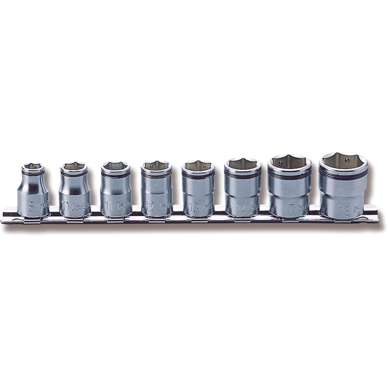 3/8 Sq. Dr. Socket set  8mm-19mm Nut Grip 200mm  8 pieces