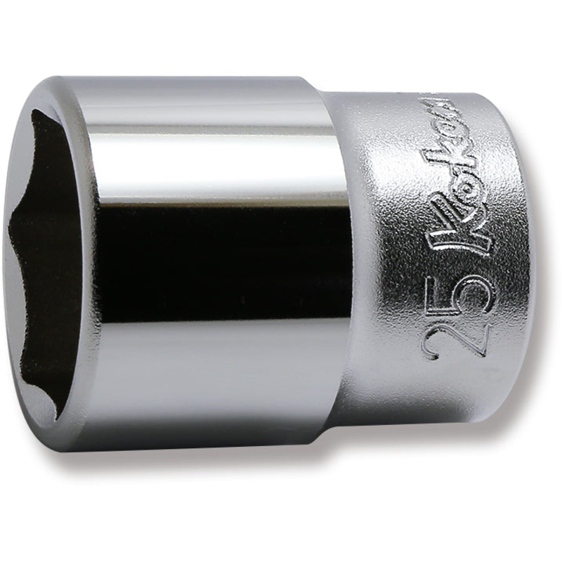1/2 Sq. Dr. Chrome 6 Point Metric Socket  25mm