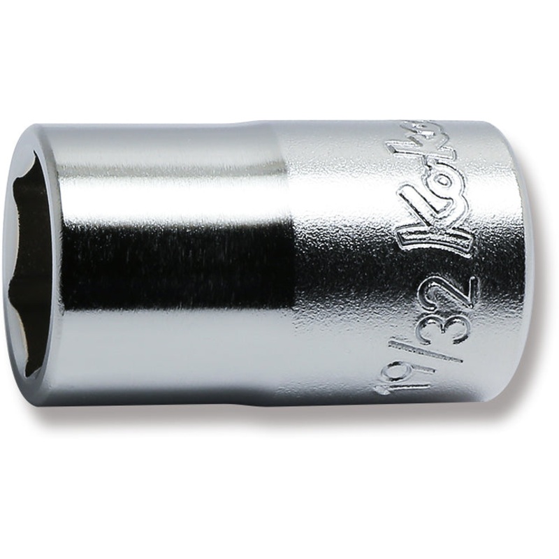 1/2 Sq. Dr. Chrome SAE 6 Point Socket  19/32"