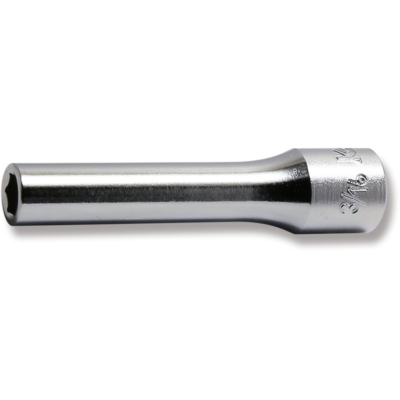 1/4 Sq. Dr. Socket  3/16 6 point Length 50mm
