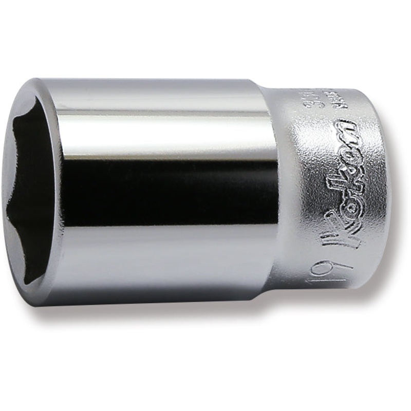 3/8 Sq. Dr. Socket  19mm 6 point Length 40mm