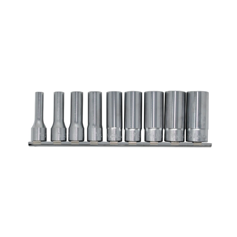 9 Piece 3/8 Sq. Dr. 6 point SAE Deep Socket set  1/4-3/4