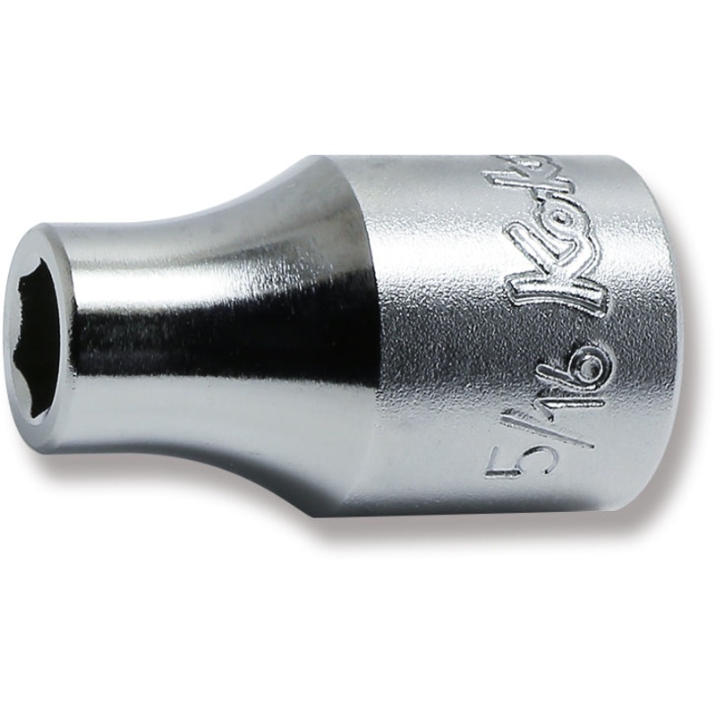 1/2 Sq. Dr. Chrome SAE 6 Point Socket  5/16"