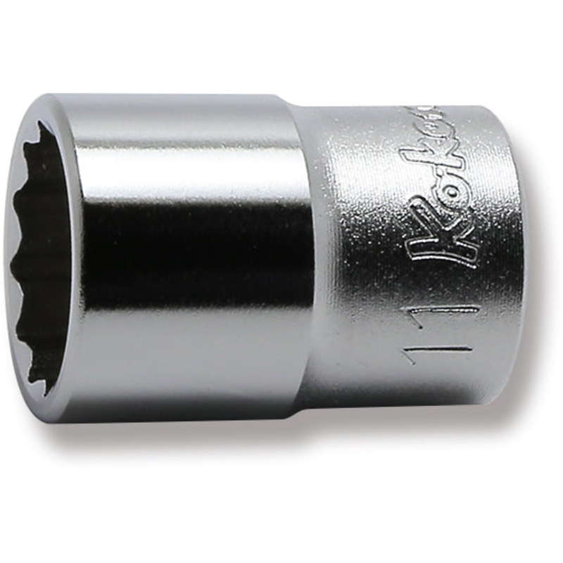 1/4 Sq. Dr. 12 Point chrome SAE Socket  11mm