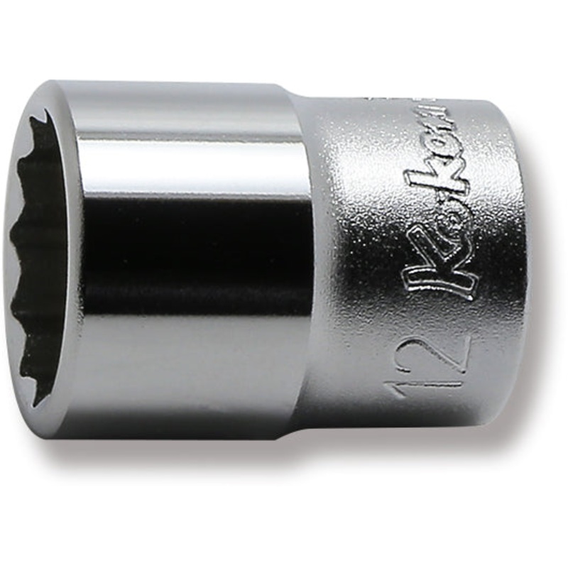 1/4 Sq. Dr. 12 Point chrome SAE Socket  12mm