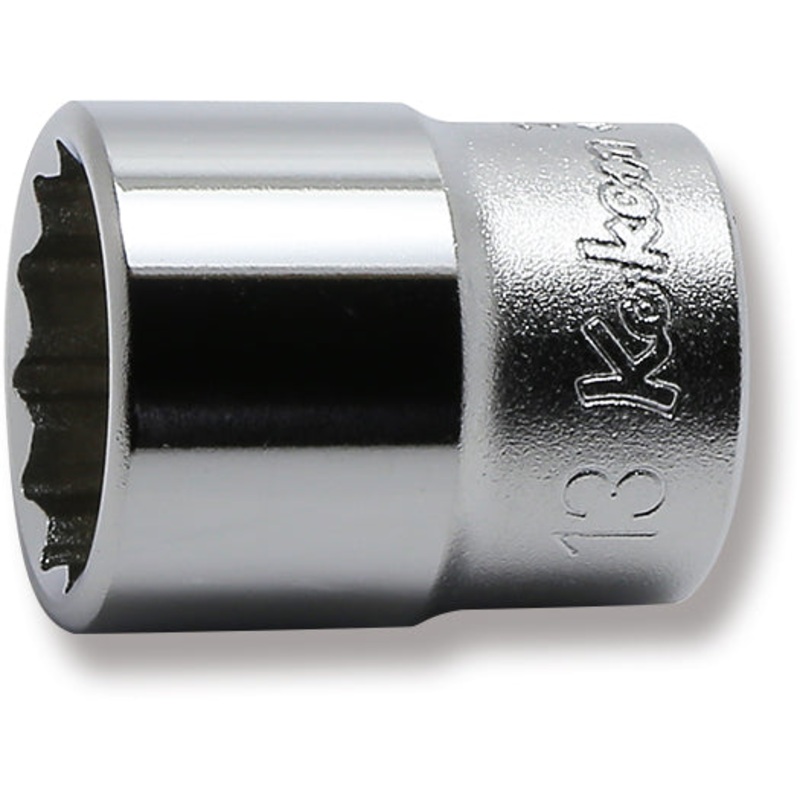 1/4 Sq. Dr. 12 Point chrome SAE Socket  13mm