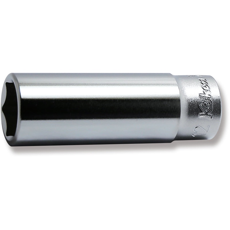 1/4 Sq. Dr. Socket  12mm 6 point Length 50mm