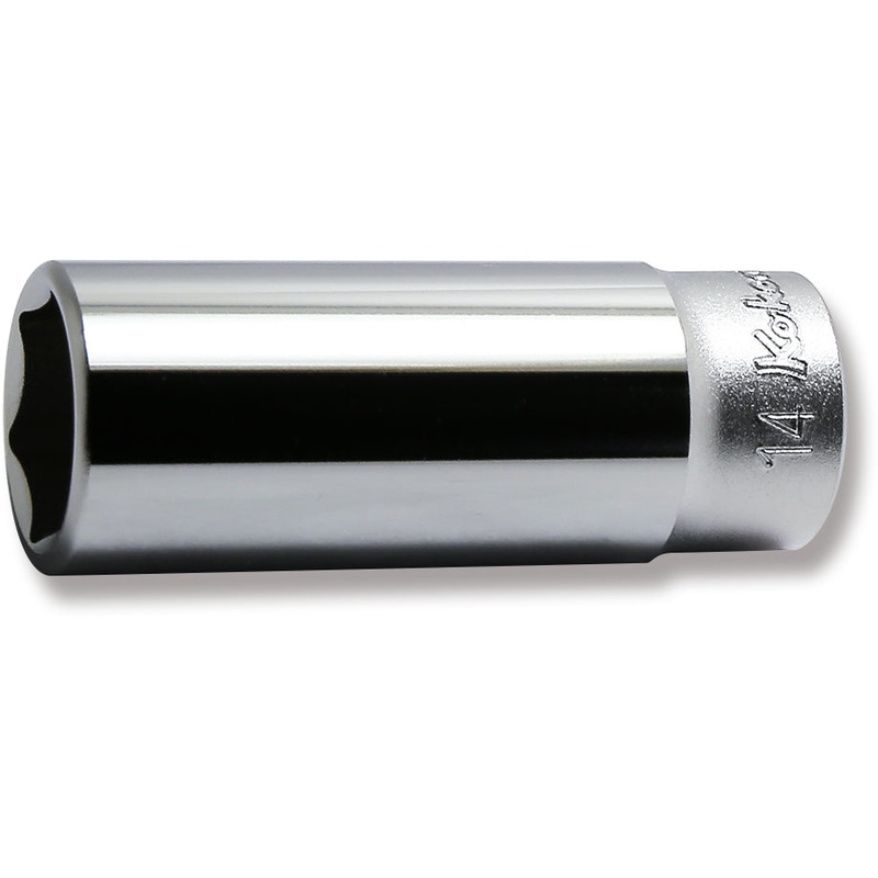 1/4 Sq. Dr. Socket  14mm 6 point Length 50mm