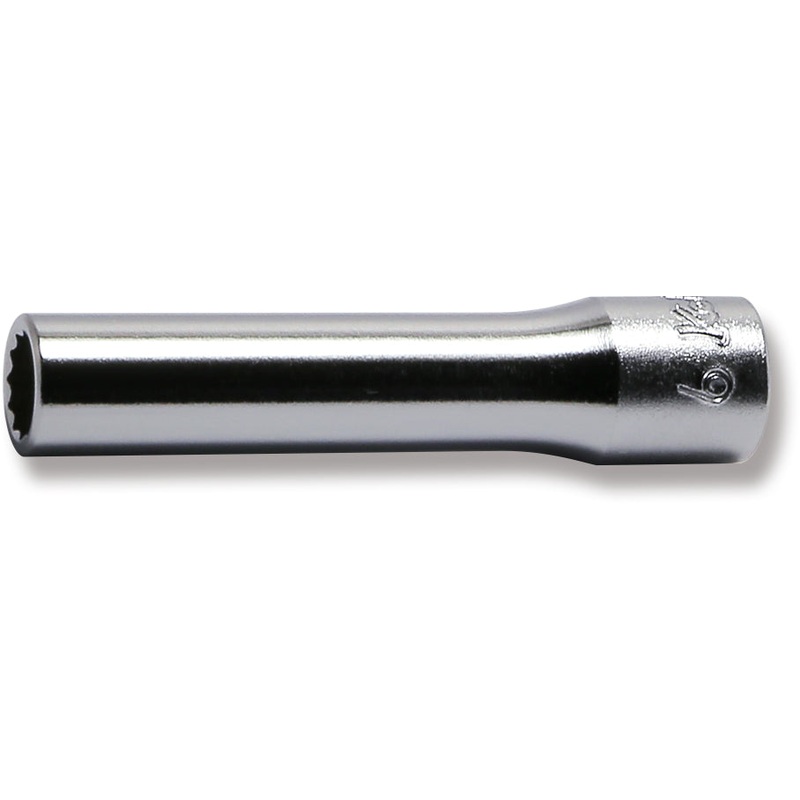 1/4 Sq. Dr. Socket  6mm 12 point Length 50mm