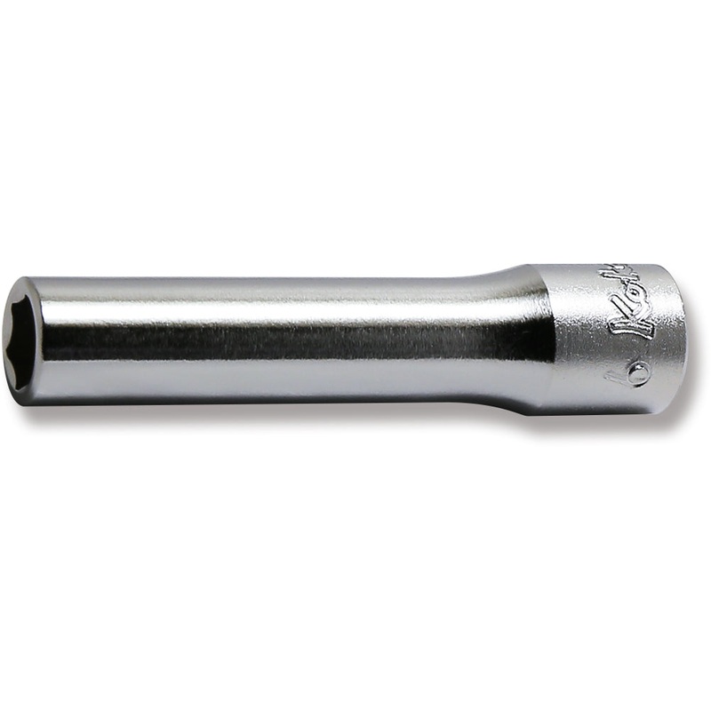 1/4 Sq. Dr. Socket  6mm 6 point Length 50mm