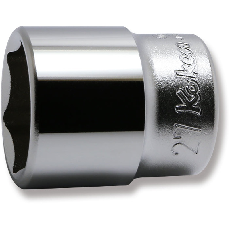 1/2 Sq. Dr. Chrome 6 Point Metric Socket  27mm