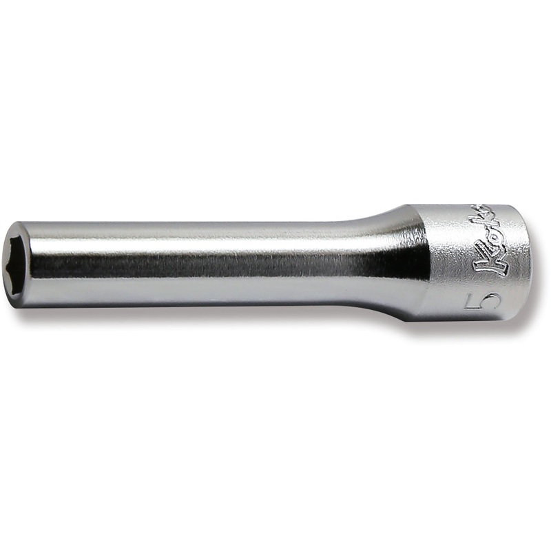 1/4 Sq. Dr. Socket  5mm 6 point Length 50mm