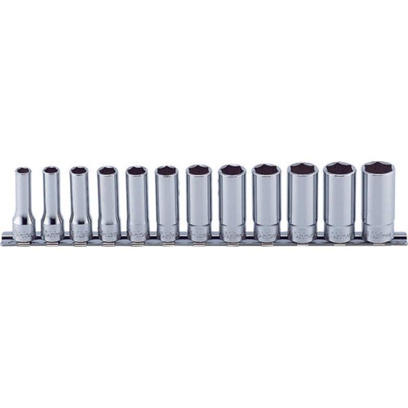 12 Piece 3/8 Sq. Dr. 6 point Metric Deep Chrome Socket set  8mm-19mm