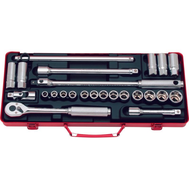 24 Piece 1/2 Sq. Dr. 6 Point Socket Set