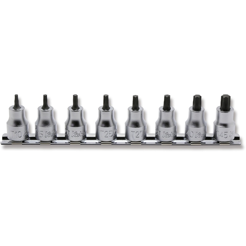 3/8 Sq. Dr. 8 Piece TORX Bit Socket set T10-T45