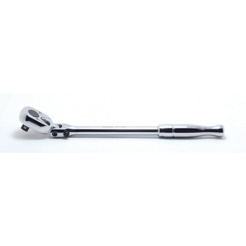 3/8 Sq. Dr. Ratchet Handle  24 teeth Locking Flexible Head Length 265mm  Polished Handle