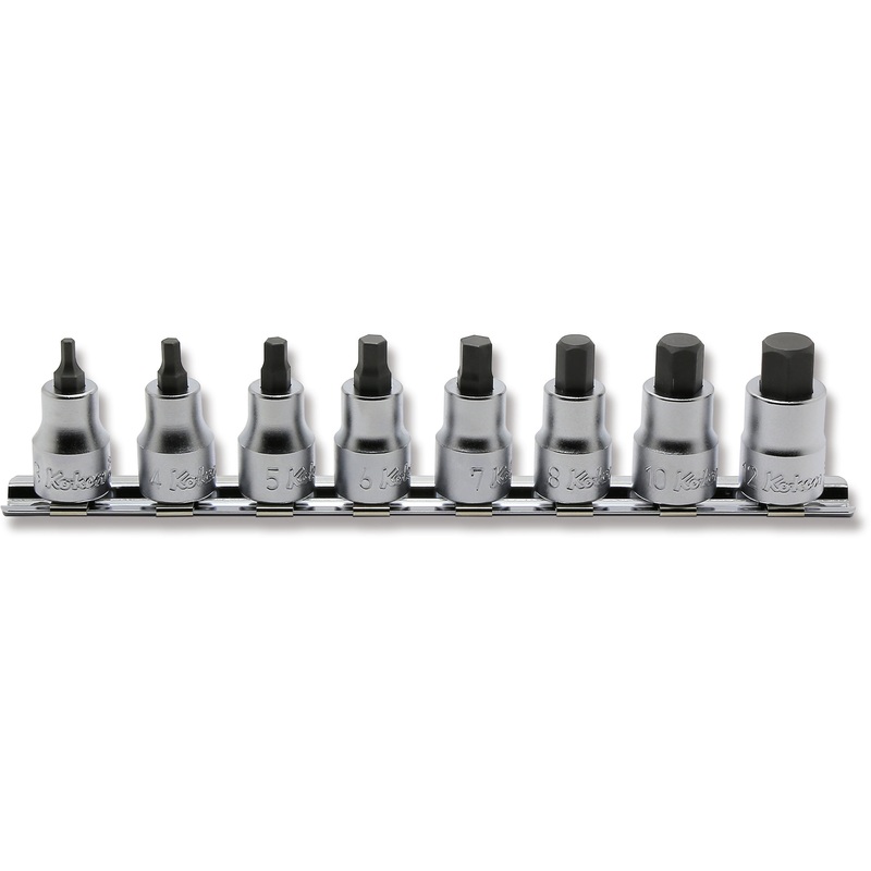 8 piece 3/8 Sq. Dr. 38mm Hex Bit Socket set  3-12mm