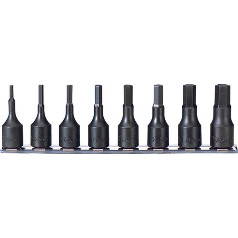 8 Piece 3/8 Sq. Dr. Impact SAE Hex Bit Socket Set  1/8-1/2