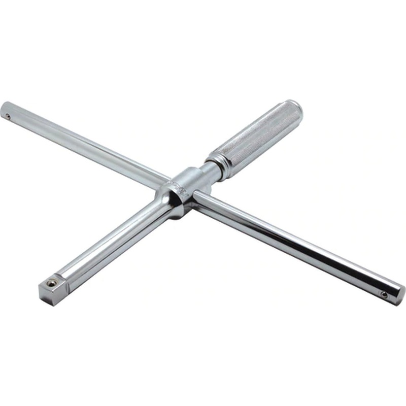 T Handle  1/2 Square Length 280 x 350mm Sliding Bar Free Turn Grip