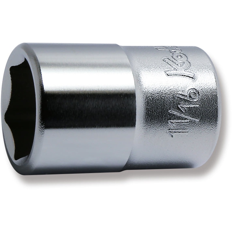 1/2 Sq. Dr. Chrome SAE 6 Point Socket  11/16"